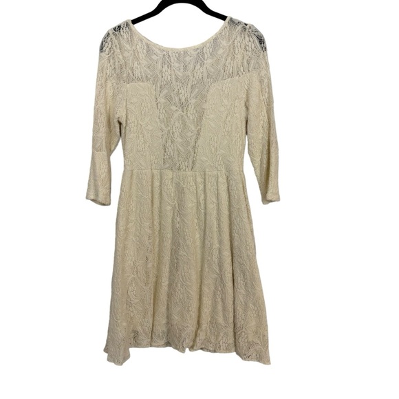Free People Dress Shake it Up Crochet Lace Cutout Mini Size‎ S Boho Ivory - Picture 3 of 7